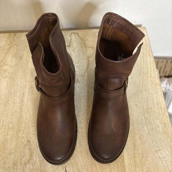 FRYE “Veronica Bootie” Women’s Oiled Leather Waterproof Boot (Brown) Size 6 - Picture 7 of 9
